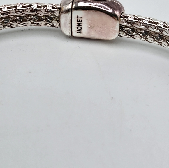MONET silver tone magnetic closure clasp. - Picture 6 of 9